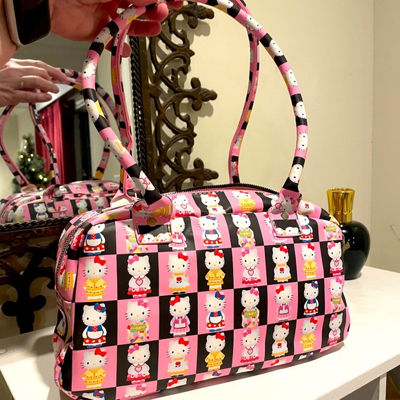 ๐ Hello Kitty - Satchel - Small Tote Bag - World Traveler - With Wallet - Pink - Picture 4 of 12